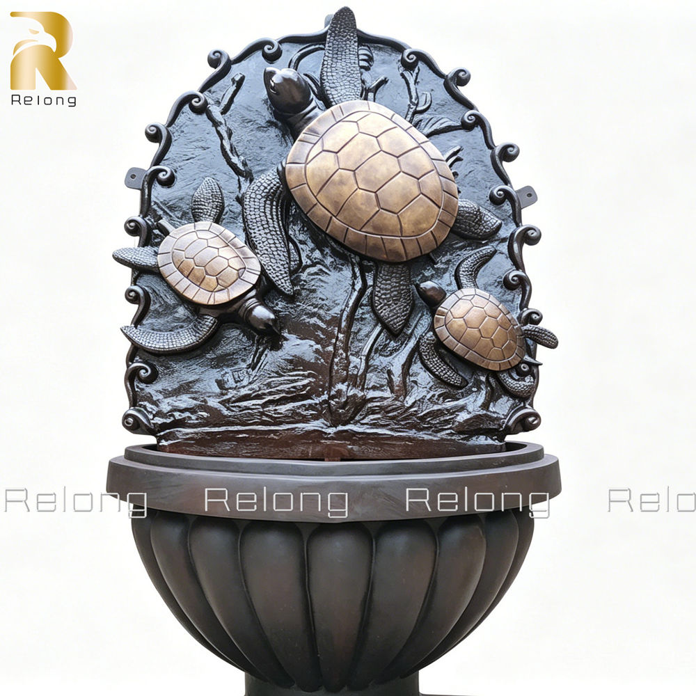 bronze turtle fountain