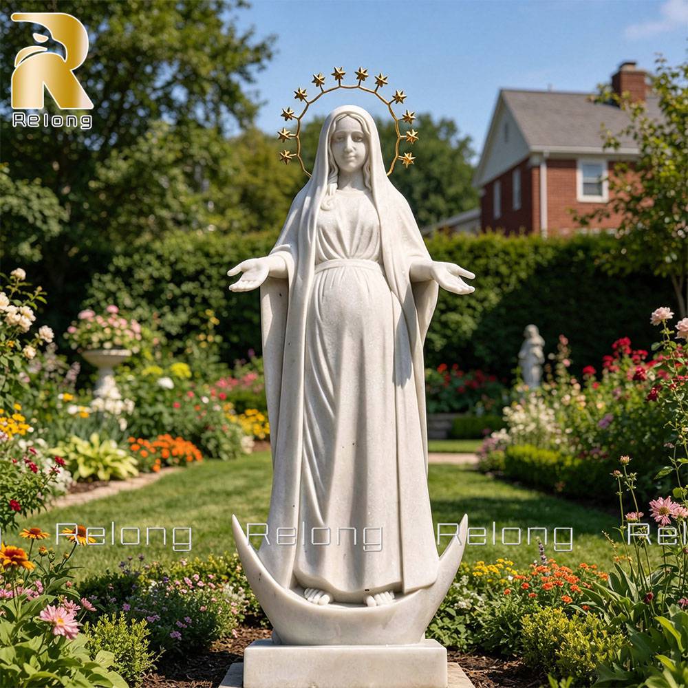 holy pregnant mary statue for garden