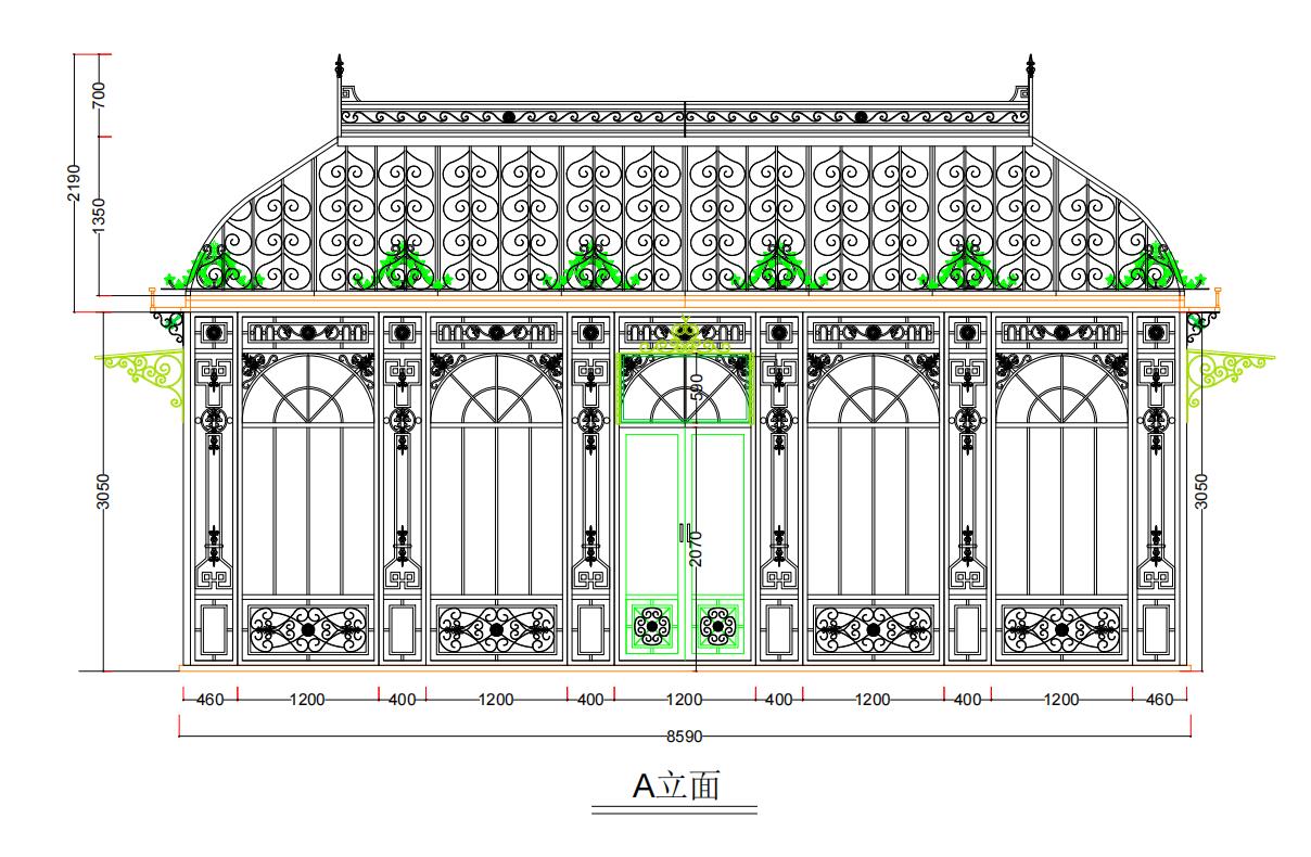 iron victorian style conservatory drawing