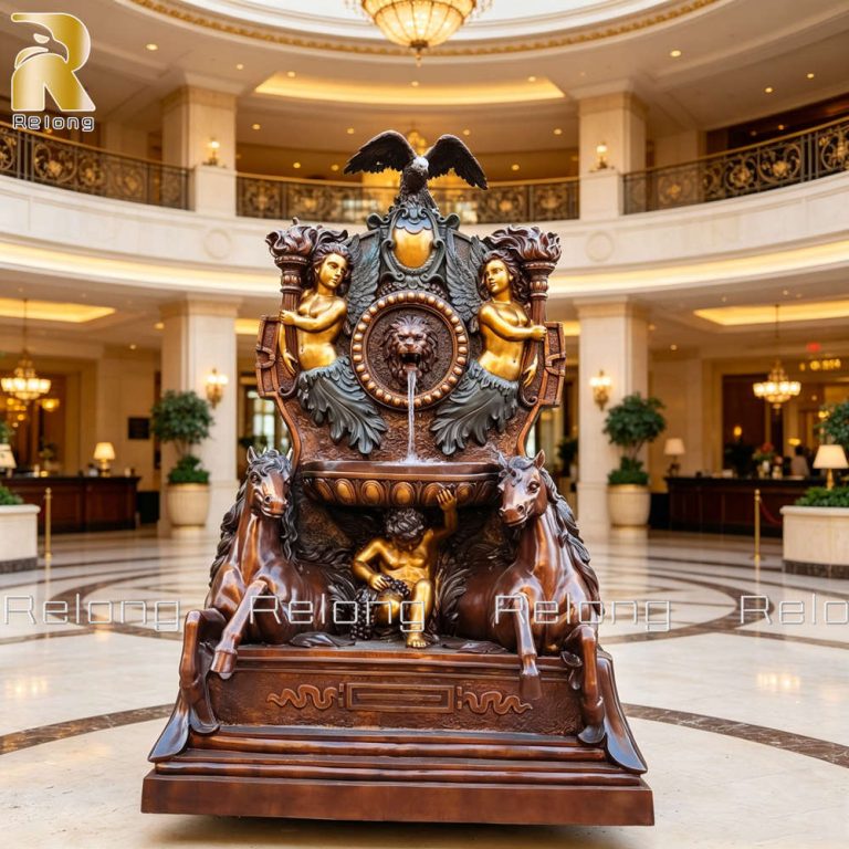 luxury bronze wall fountain