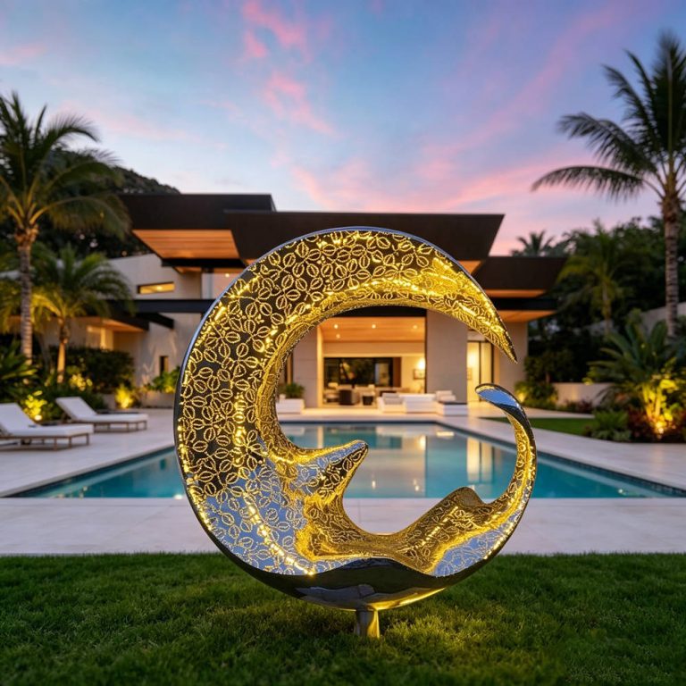 metal light sculpture