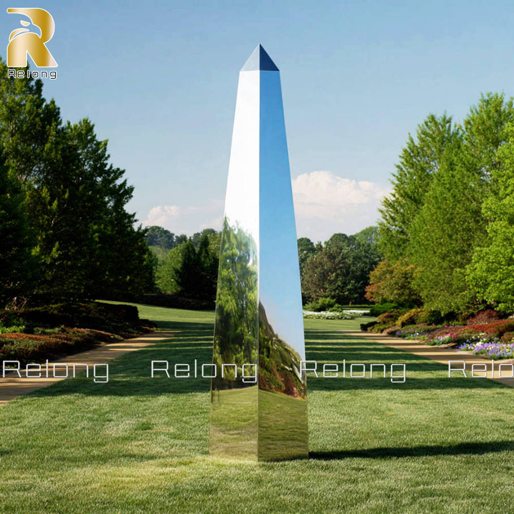 modern stainless steel obelisk