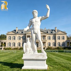 white marble zeus statue