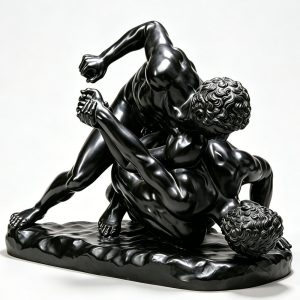 The Wrestlers Bronze Statue