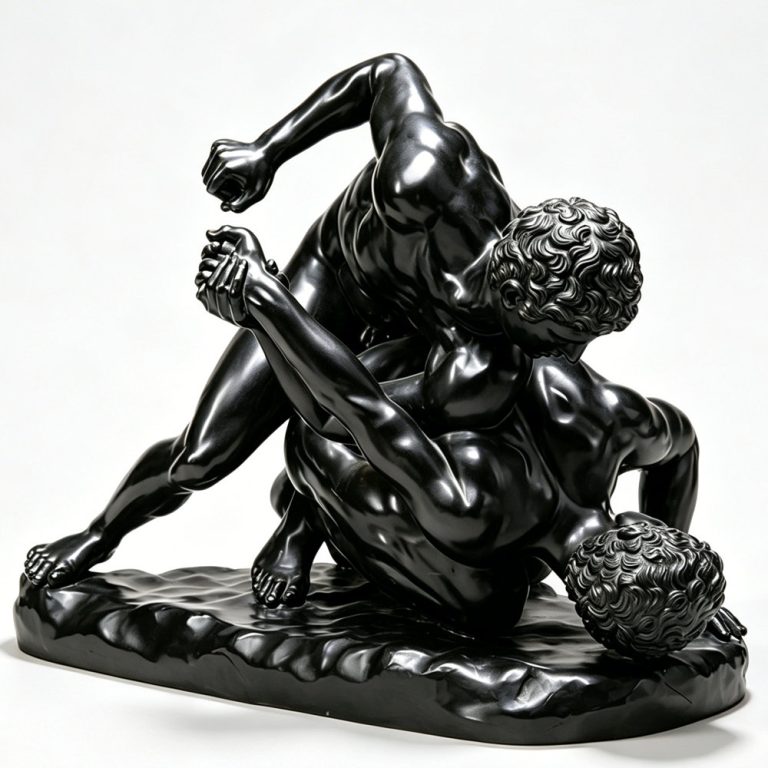 The Wrestlers Bronze Statue