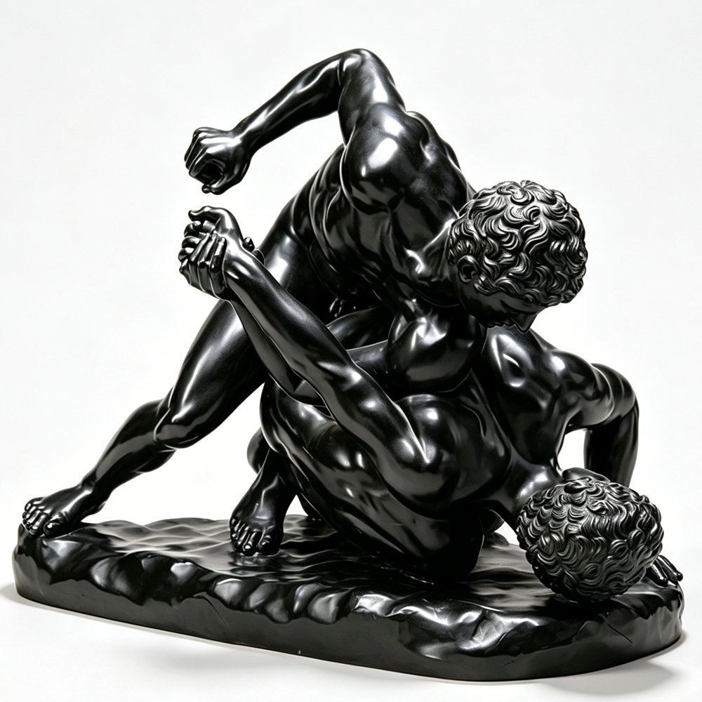 The Wrestlers Bronze Statue