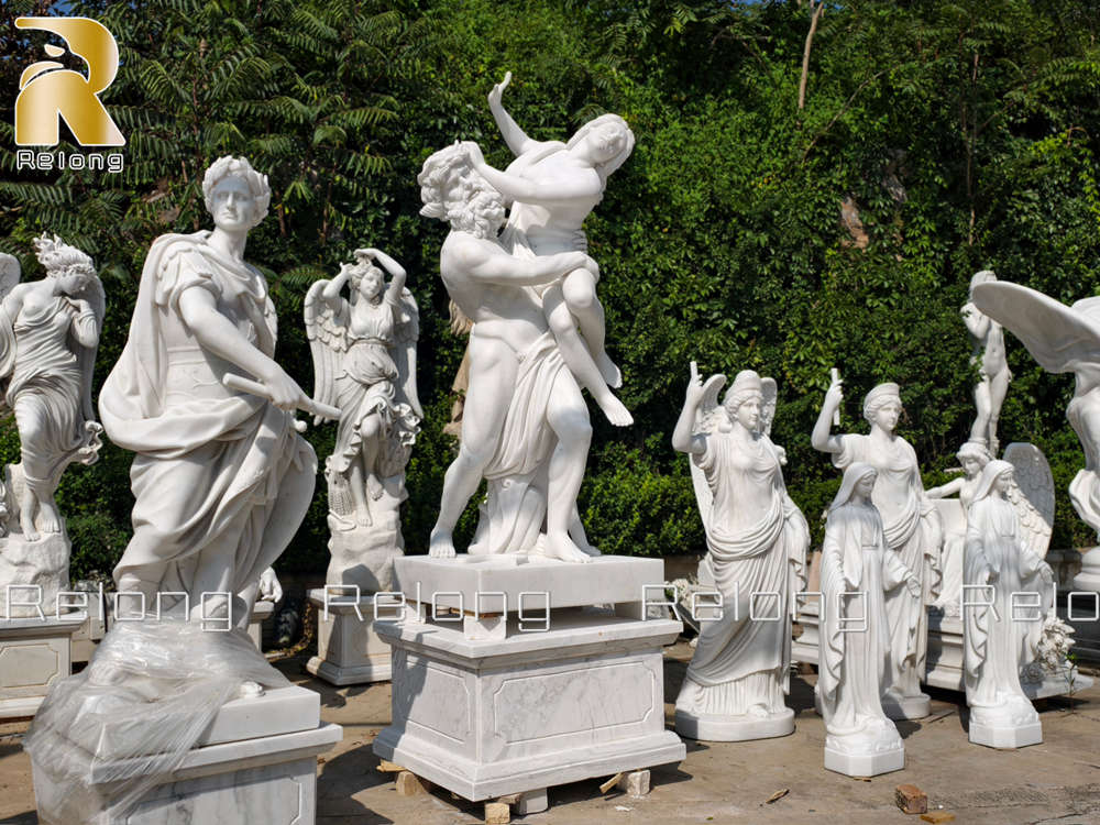 Hand Carved marble sculpture The Abduction of Proserpina
