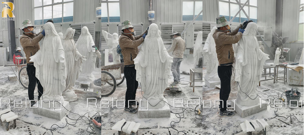 Immaculate Conception Statue carving process