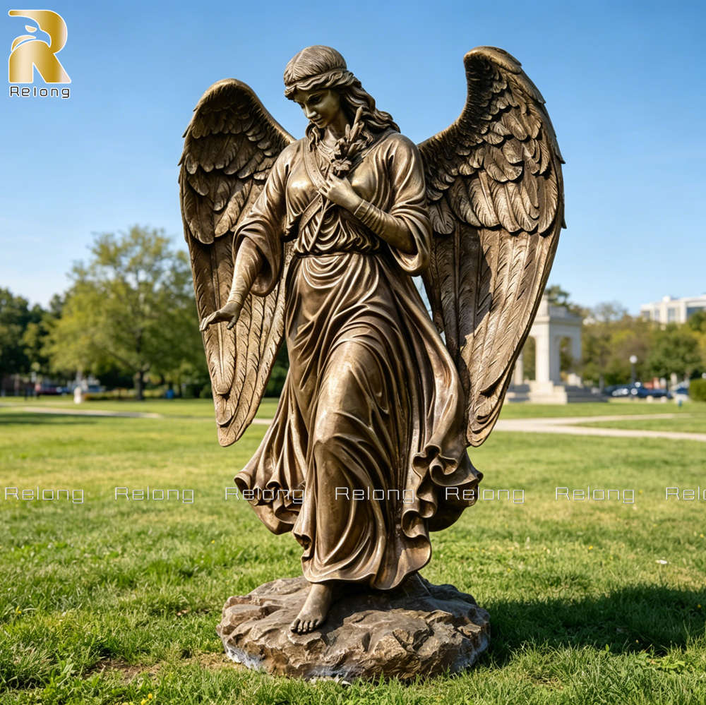 Large angel statue for outdoor decor