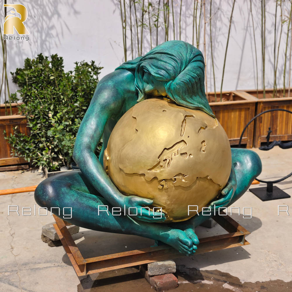 bronze Mother Earth Gaia Statue