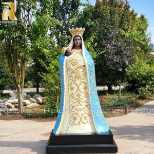 crowned Virgin Mary with Baby Jesus statue