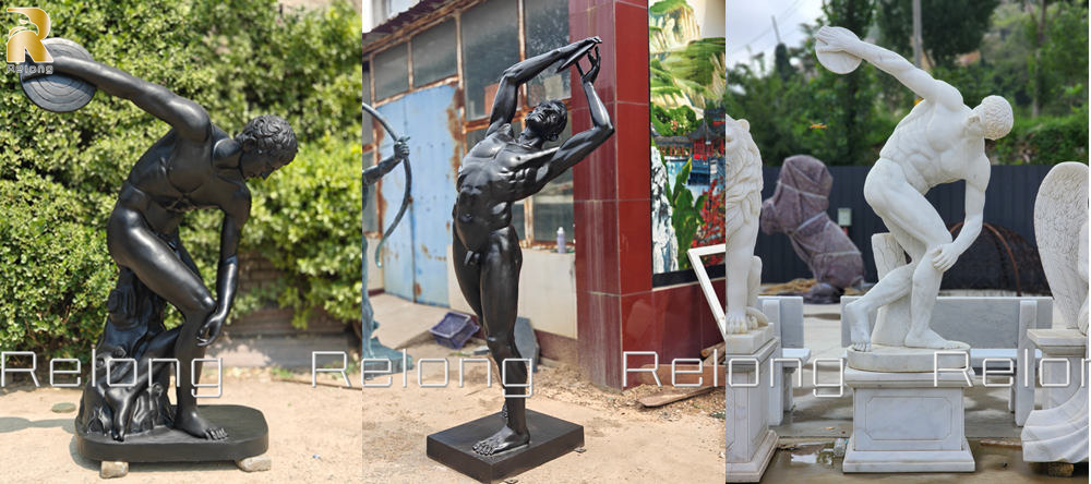 different version of discus thrower statue