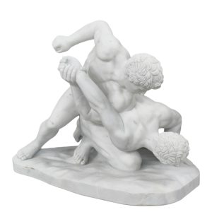 hand carved marble the wrestlers sculpture (1)