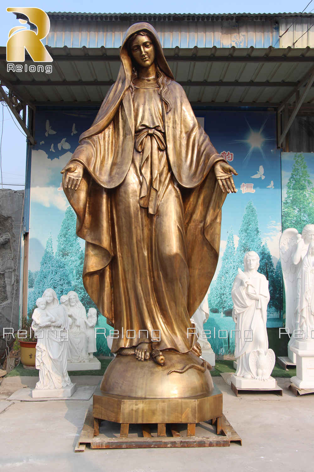 large Our Lady of Grace Statue