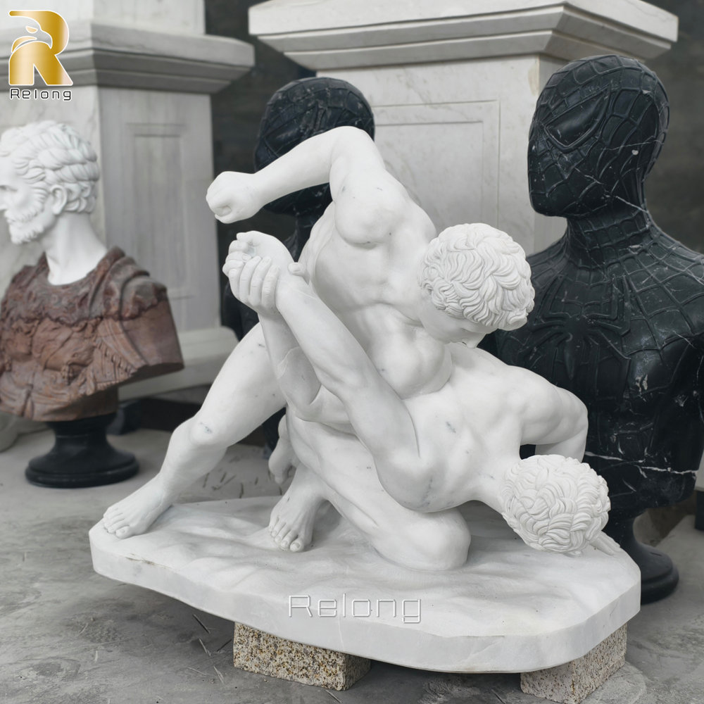 marble The Wrestlers statue