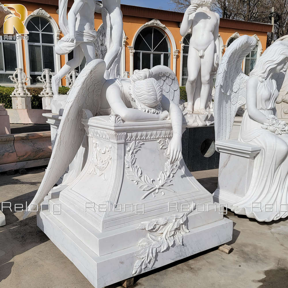 marble weeping angel statue