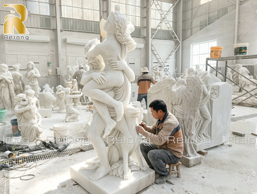 secondry carving of a marble sculpture