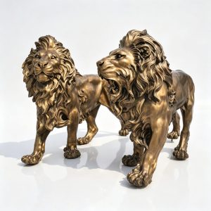 Bronze Walking Lion Statue for Sale