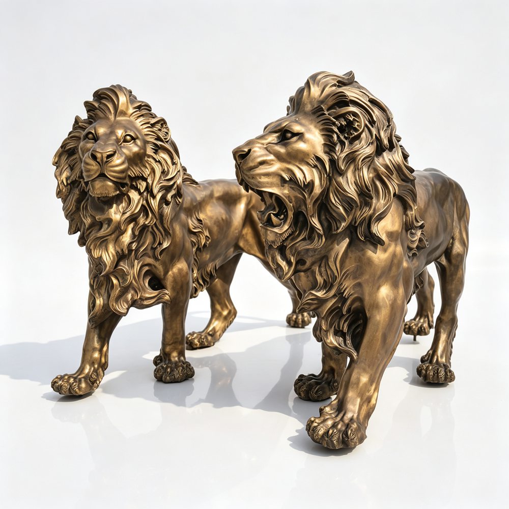 Life Size Bronze Walking Lion Statue for Outdoor Landscape RBLI-010