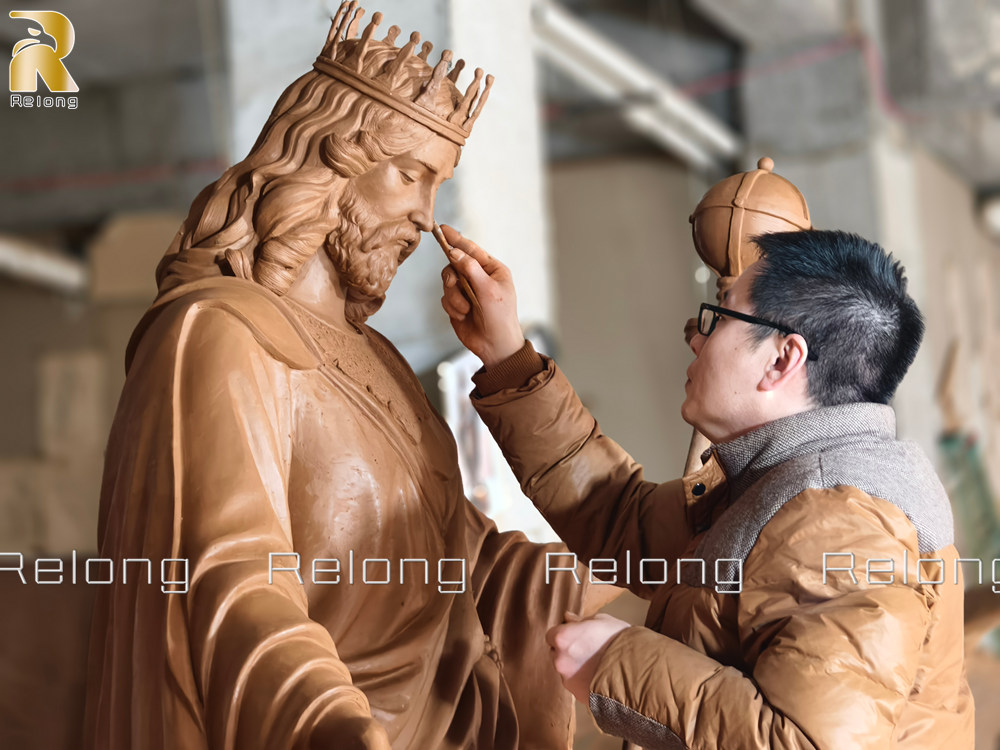 Relong artists is refining the Jesus clay model