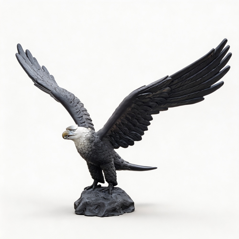 Realistic Bronze Soaring Eagle Sculpture RBES-010