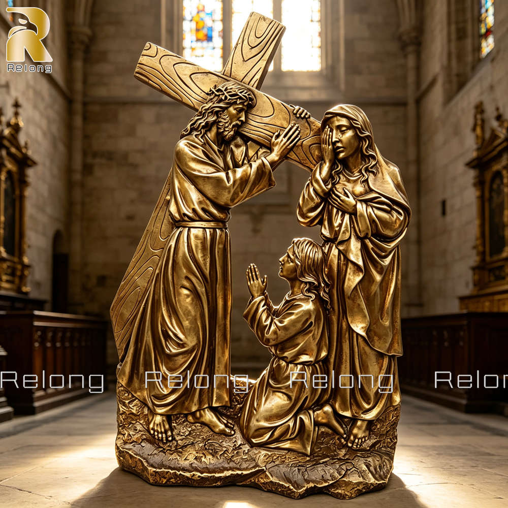 bronze statue of 14 Stations of the Cross (3)