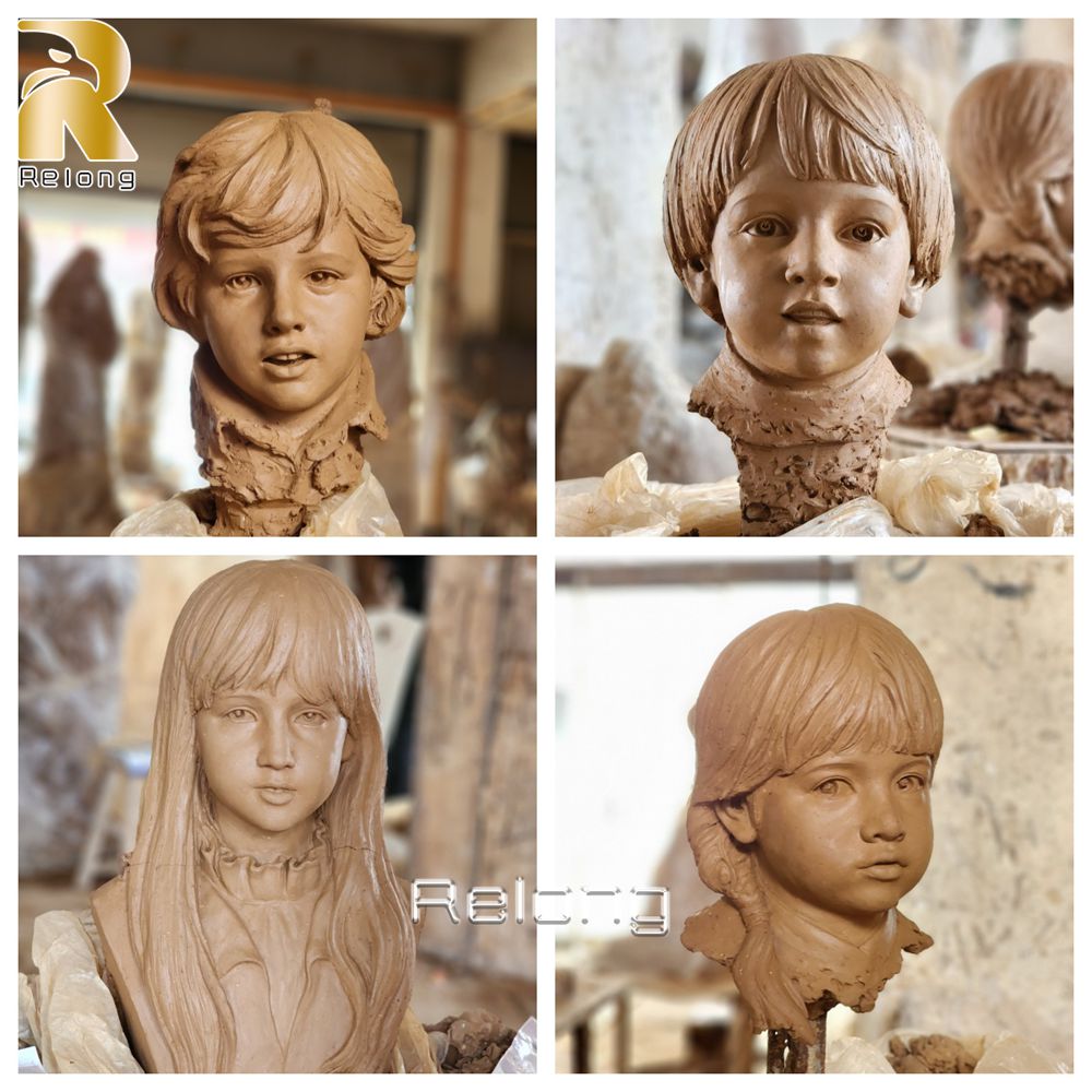 children sculpture carving details