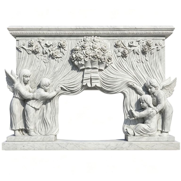 custom marble fireplace for sale