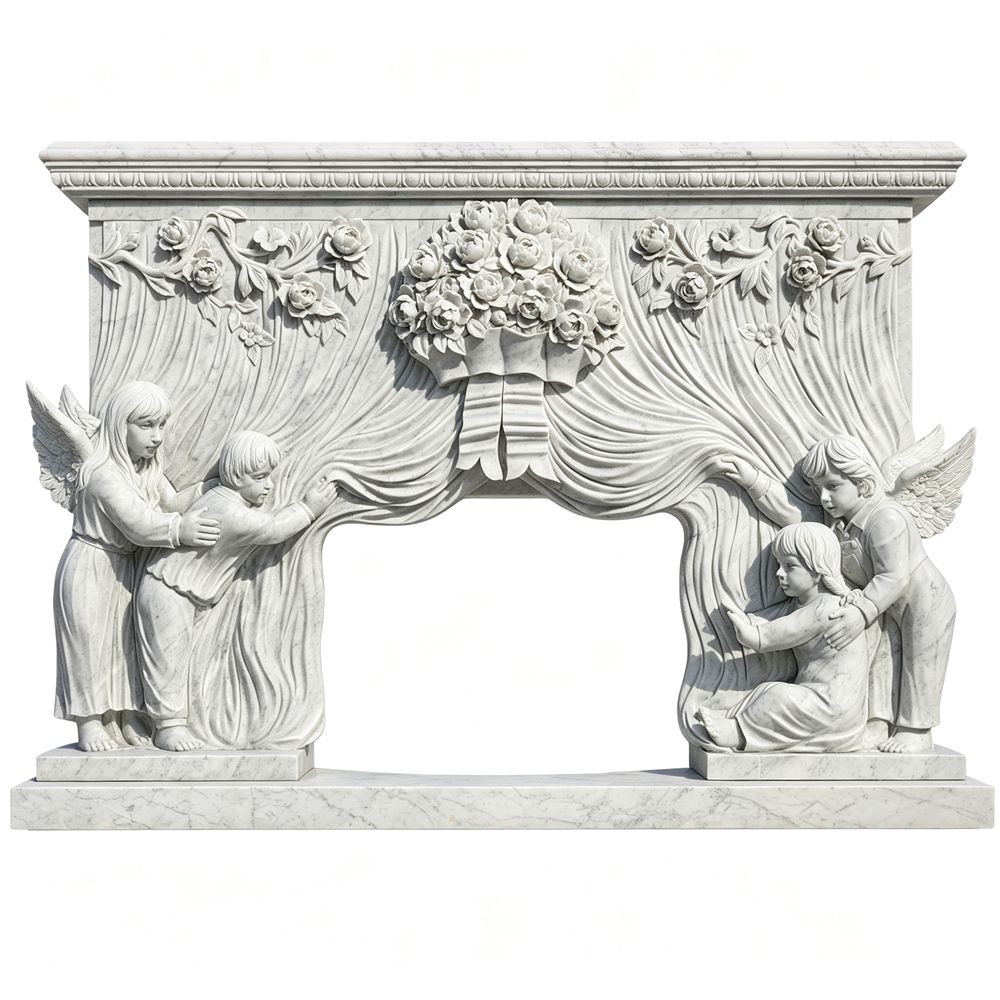 custom marble fireplace for sale