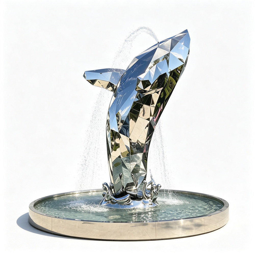 Large Metal Whale Sculpture RMAL-038