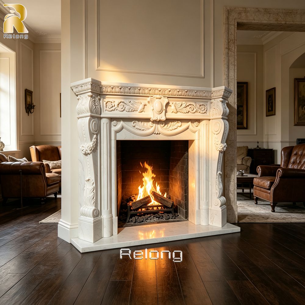 marble victorian fireplace living room