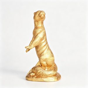 realistic bronze otter sculpture for sale