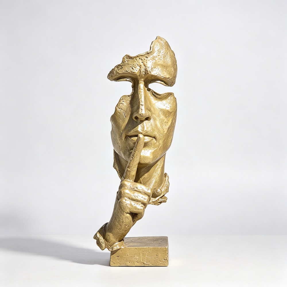 Silence Is Golden Bronze Sculpture RBAS-007