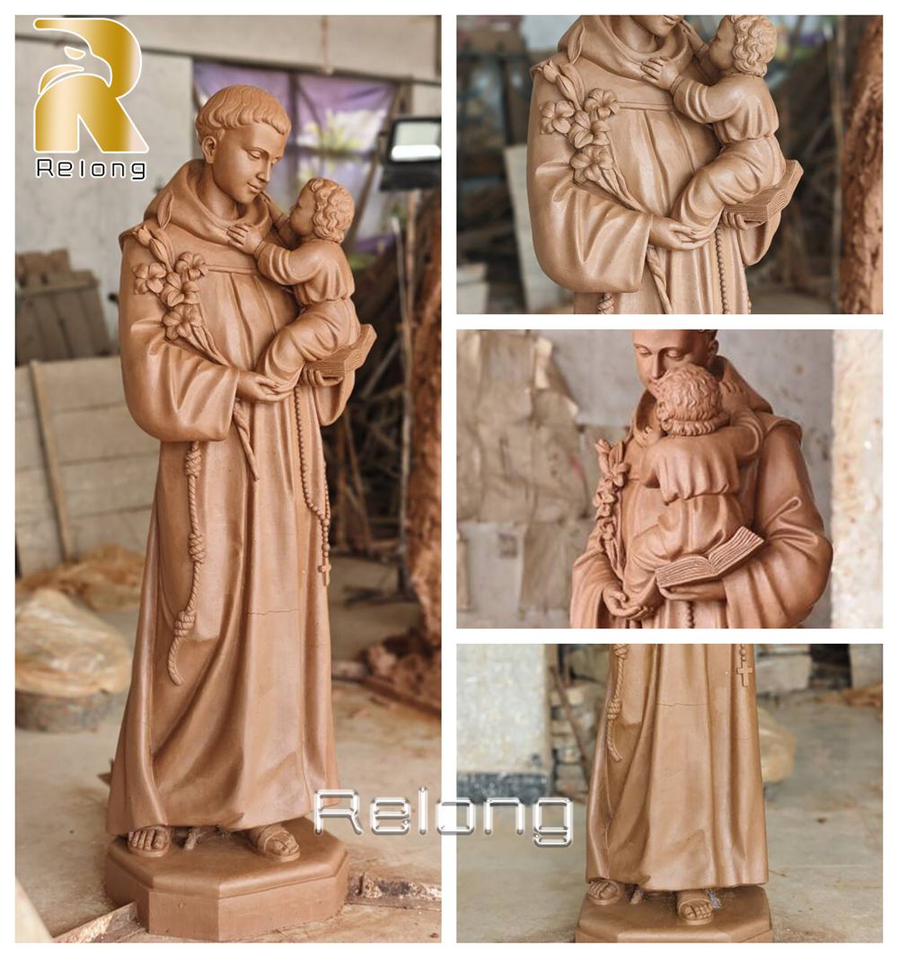 St Anthony of Padua statue clay model