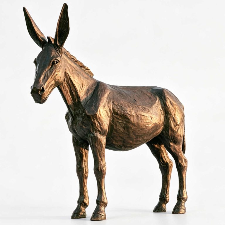 bronze donkey statue