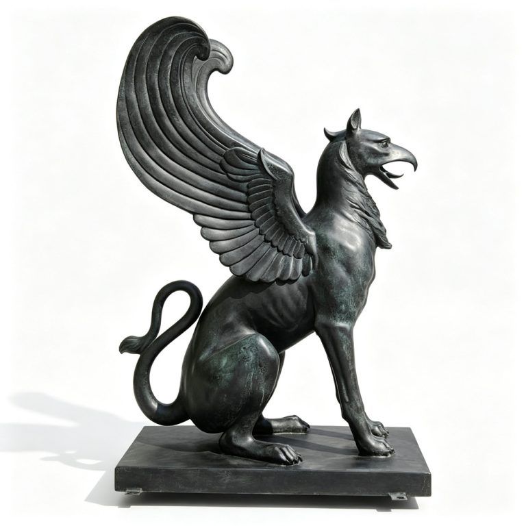 bronze griffin statue (1)