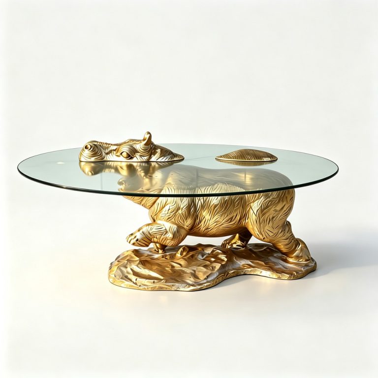 bronze hippo coffee table for sale