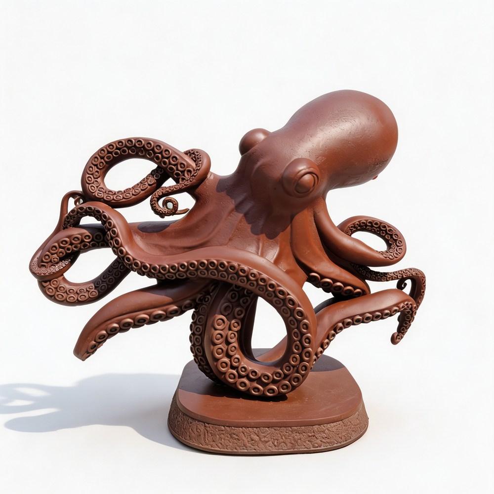 Dynamic Bronze Octopus Sculpture for Ocean Theme RBOA-060