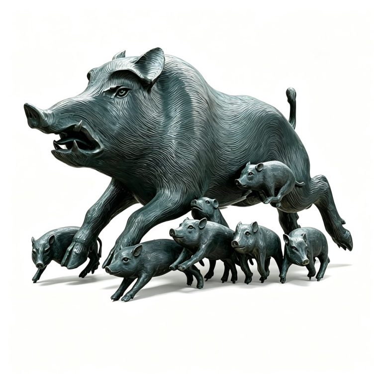 bronze pig statue for sale