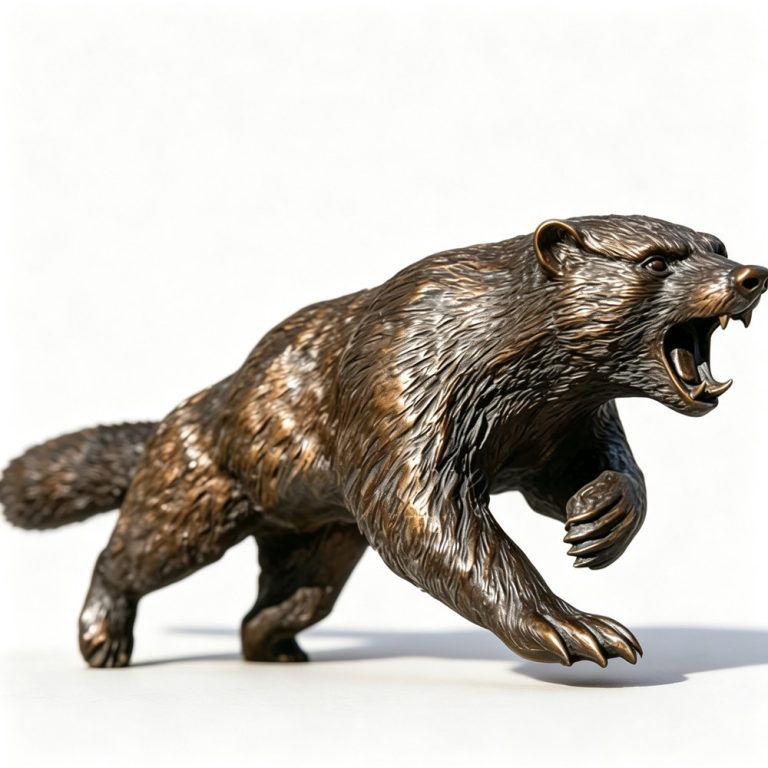 bronze wolverine mascot statue for sale
