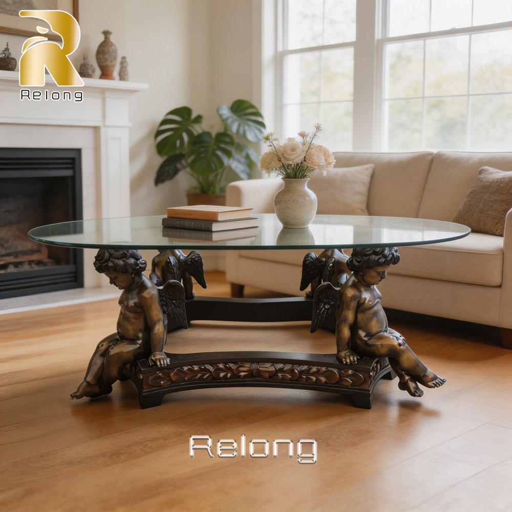 cherub coffee table living room decor