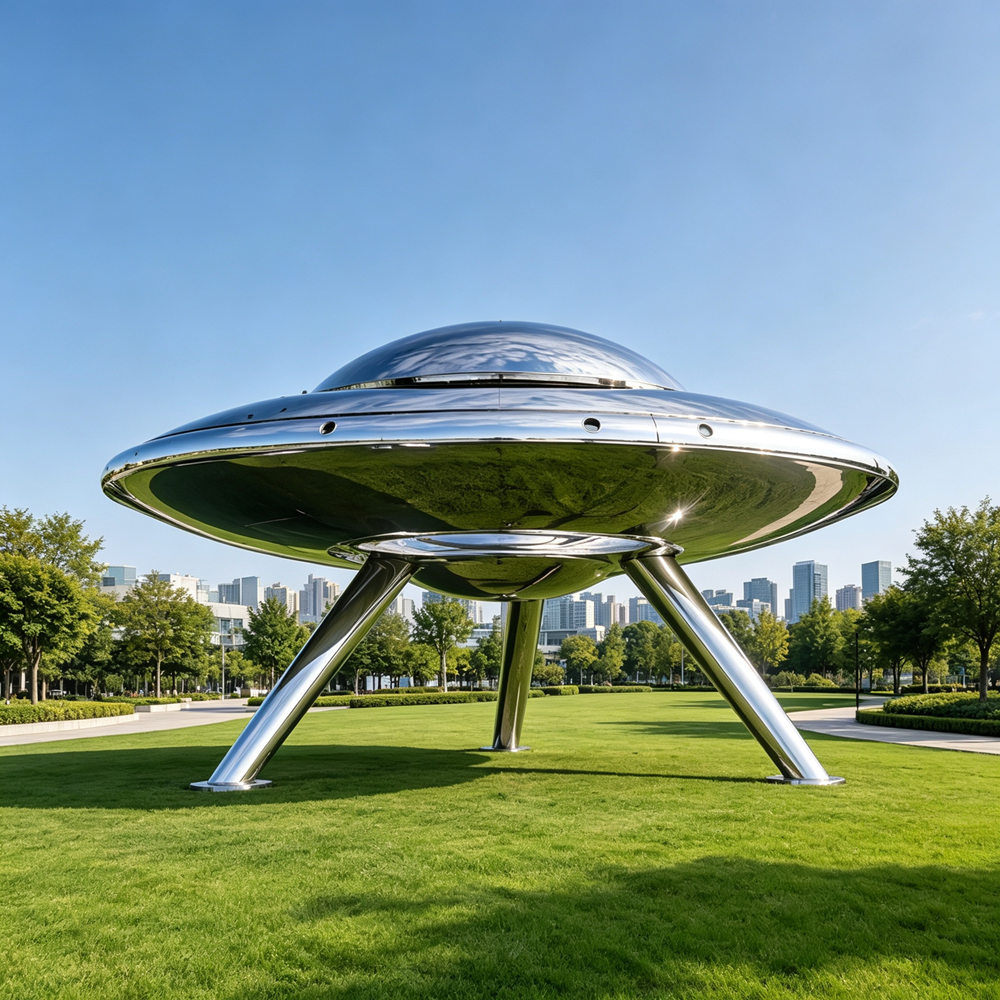 large UFO sculpture