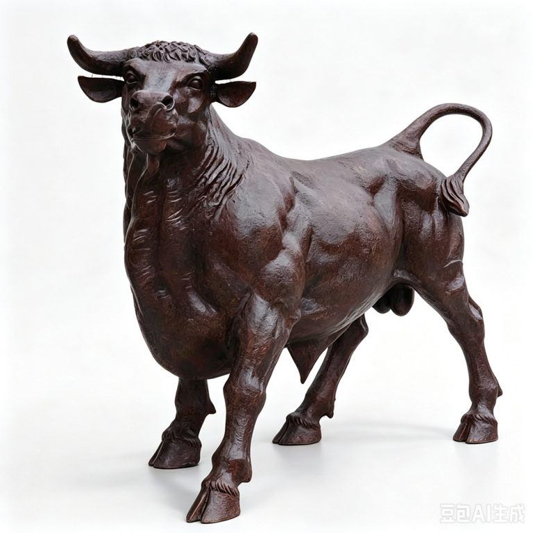 life size bronze cattle sculpture