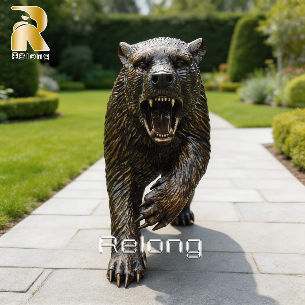 life size bronze wolverine mascot statue