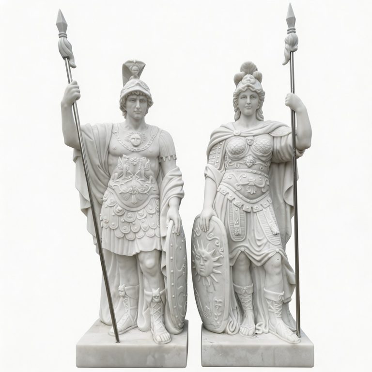 marble roman warrior sculpture for sale