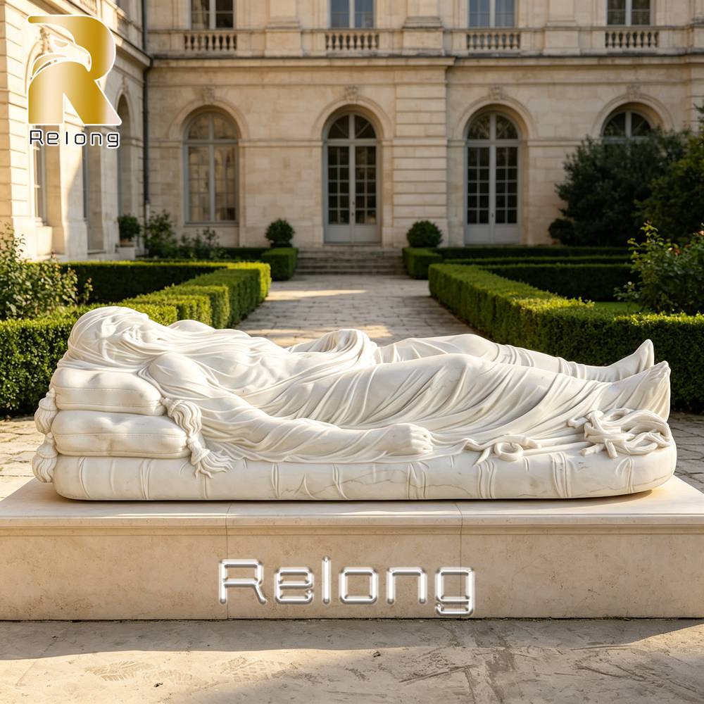 marble veiled Jesus sculpture
