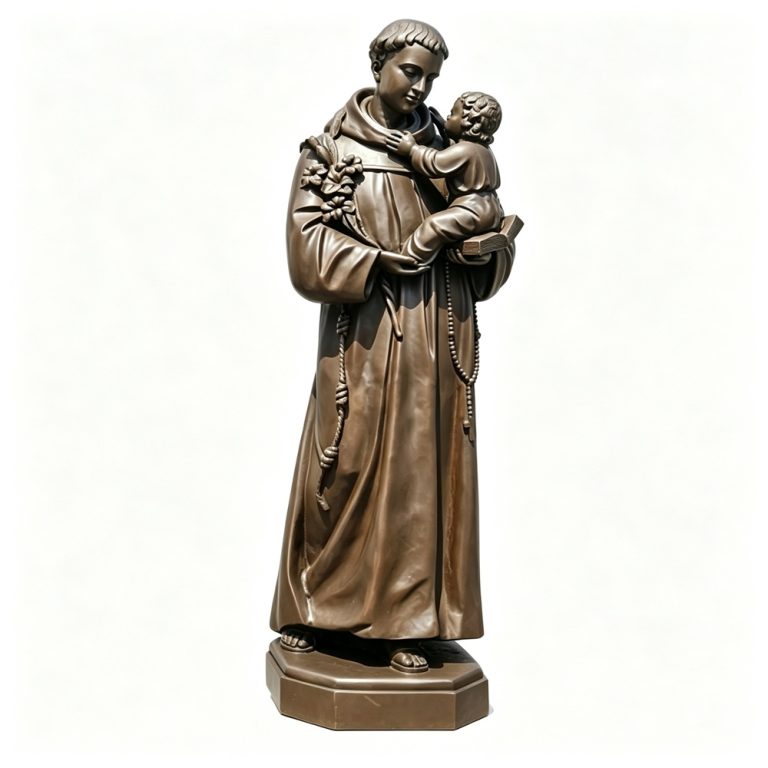 outdoor bronze St Anthony of Padua
