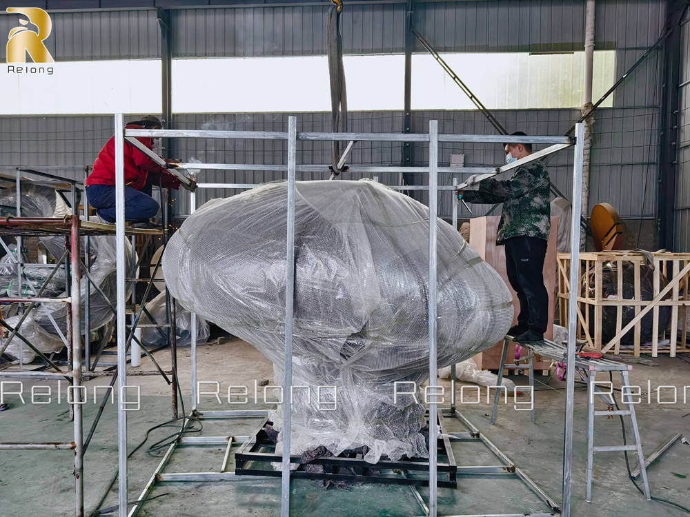 safe package of large mushroom sculpture