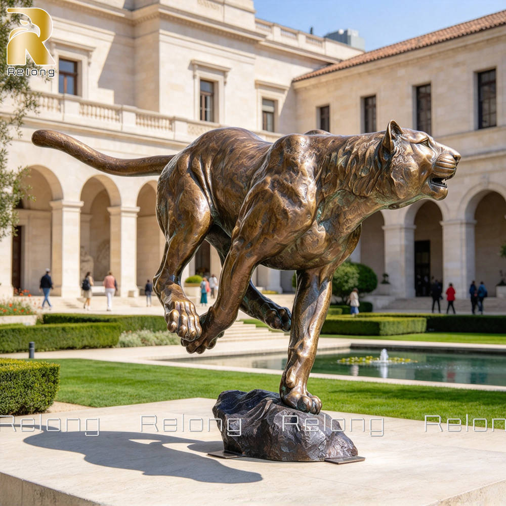 Bronze Jaguar Statue