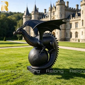 Gothic Dragon Statue for castle decoration (1)